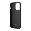 BMW Leather Blue Dots - Etui iPhone 14 Pro Max (czarny) (BMHCP14X22RBDK)