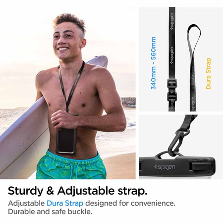 Spigen A610 Universal Waterproof Float Case - Etui do smartfonów do 6.9" (Czarny) (AMP04529)