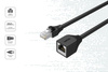 Unitek przedłużacz RJ-45 (8P8C) M-F Cat 6 STP 1 m - Czarny (C1896BK-1M)