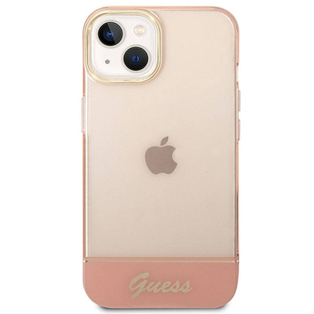 Guess Translucent - Etui iPhone 14 Plus (różowy) (GUHCP14MHGCOP)