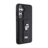 Karl Lagerfeld Gripstand Saffiano Karl & Choupette Pins - Etui Samsung Galaxy S24 (czarny) (KLHCS24SGSAKCPK)