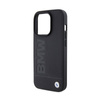 BMW Leather Hot Stamp MagSafe - Etui iPhone 15 Pro (Czarny) (BMHMP15LSLLBK)