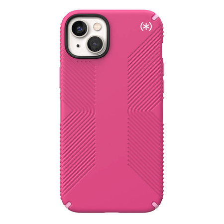 Speck Presidio2 Grip MagSafe - Antypoślizgowe etui iPhone 14 Plus (Digitalpink / Blossompink / White) (150117-3067)