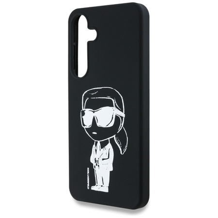 Karl Lagerfeld Silicone Graffiti Ikonik Printed Logo MagSafe - Etui Samsung Galaxy S25 (czarny) (KLHMS25SPNYKGRTK)