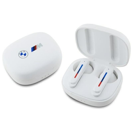 BMW Printed Logos - Słuchawki Bluetooth TWS ENC + etui ładujące (biały) (BMBEMIATP20LOH)