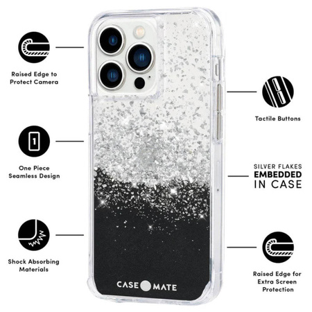 Case-Mate Karat - Etui iPhone 13 Pro zdobione onyksem (Onyx) (CM046686)