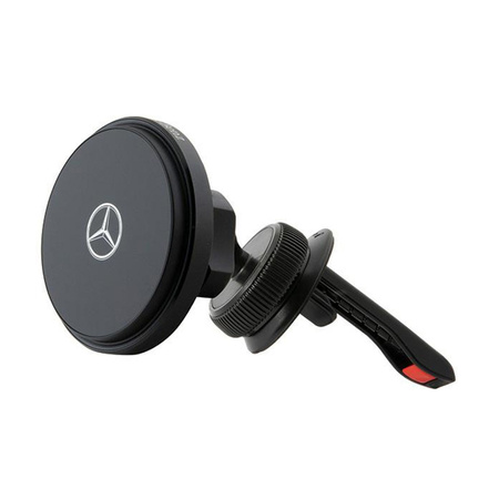 Mercedes Silver Star MagSafe - Magnetyczny uchwyt samochodowy z ładowaniem bezprzewodowym 15W (czarny) (MEMWCCK)