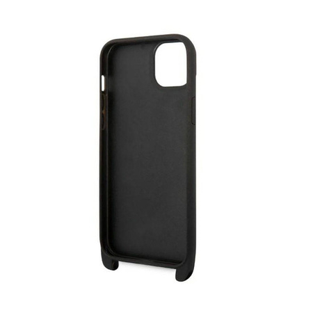 Karl Lagerfeld Monogram Plaque Logo Strap - Etui iPhone 14 Plus (czarny) (KLHCP14MSTMMK)