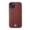 BMW Leather Diamond Pattern - Etui iPhone 14 (burgundowy) (BMHCP14S22RFGR)