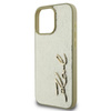 Karl Lagerfeld Metal Signature - Etui iPhone 16 Pro (złoty) (KLHCP16LPFMFBKMD)