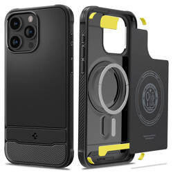 Spigen Rugged Armor Mag MagSafe - Etui do iPhone 15 Pro Max (Matte Black) (ACS06561)