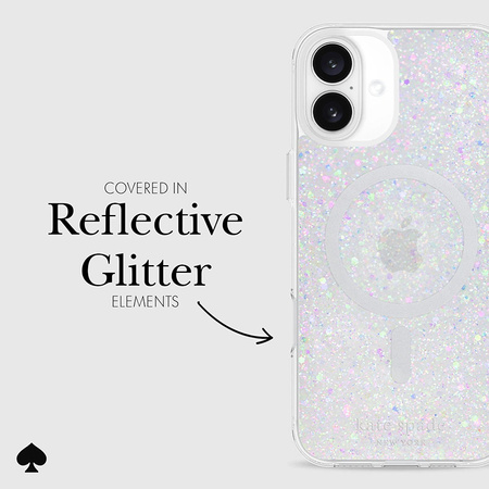 Kate Spade New York Protective MagSafe - Etui iPhone 16 Plus (Chunky Glitter) (KS054952)