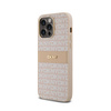 DKNY Leather Mono Stripe & Metal Logo - Etui iPhone 14 Pro (różowy) (DKHCP14LPRTHSLP)