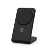 Crong MagSpot Stand - Ładowarka bezprzewodowa 2w1 z MagSafe do iPhone i AirPods (czarny) (CRG-MSS-BLK)