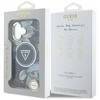 Guess Glitter Flowers Triangle Buttons MagSafe - Etui do iPhone 16 (czarny) (GUHMP16SHFLPEDK)