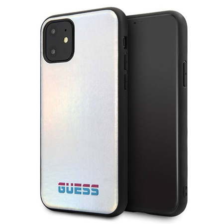 Guess Iridescent - Etui iPhone 11 Pro Max (Silver) (GUHCN65BLD)