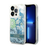Guess Liquid Glitter Flower – Etui iPhone 14 Pro (zielony) (GUHCP14LLFLSN)