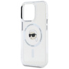 Karl Lagerfeld IML Metal Karl Head MagSafe - Etui do iPhone 15 Pro Max (biały) (KLHMP15XHLSKIH)