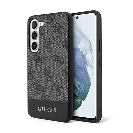 Guess 4G Bottom Stripe Metal Logo Collection - Etui Samsung Galaxy S24+ (czarny) (GUHCS24MG4GLGR)