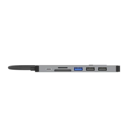 Unitek Hub USB-C aluminium 7w1 USB-C - szary (H1118A)