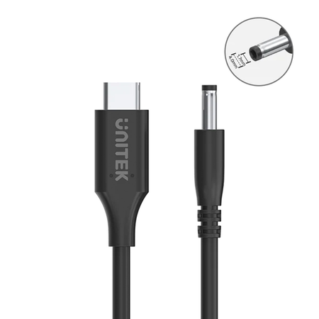 Kabel zasilający do Lenovo 65W USB-C - DC4,0mm - czarny (C14118BK-1.8M)