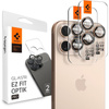 Spigen Optik Pro GLAS.TR EZ Fit Camera Protector 2-Pack - Szkło ochronne na obiektyw do iPhone 16 Pro / 16 Pro Max (2 szt) (Desert Titanium) (AGL08862)
