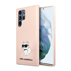 Karl Lagerfeld Silicone NFT Choupette - Etui Samsung Galaxy S23 Ultra (różowy) (KLHCS23LSNCHBCP)