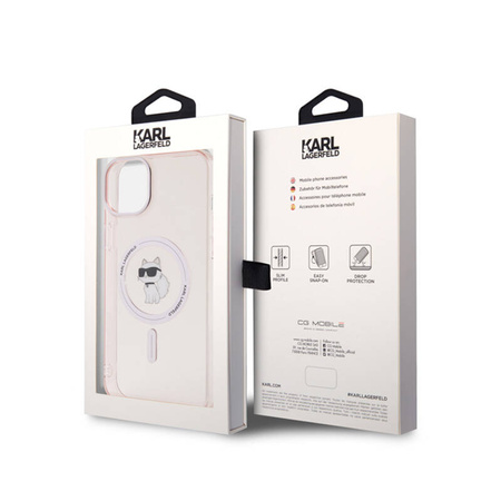 Karl Lagerfeld IML Choupette MagSafe - Etui iPhone 15 Plus (różowy) (KLHMP15MHFCCNOP)