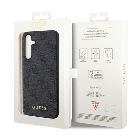Guess 4G Metal Gold Logo - Etui Samsung Galaxy S23 FE (szary) (GUHCS23FEG4GFGR)