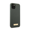 Guess Silicone Logo Plate MagSafe - Etui iPhone 13 (zielony) (GUHMP13MSBPLA)