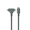 Native Union Belt Cable Duo - kabel USB-C - USB-C / lightning, 1,5 m (slate green) (BELT-CCL-GRN-NP)