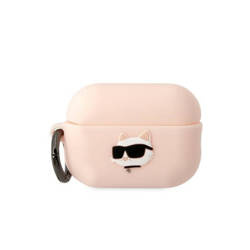 Karl Lagerfeld Silicone NFT Choupette Head 3D - Etui AirPods Pro 2 (różowy) (KLAP2RUNCHP)