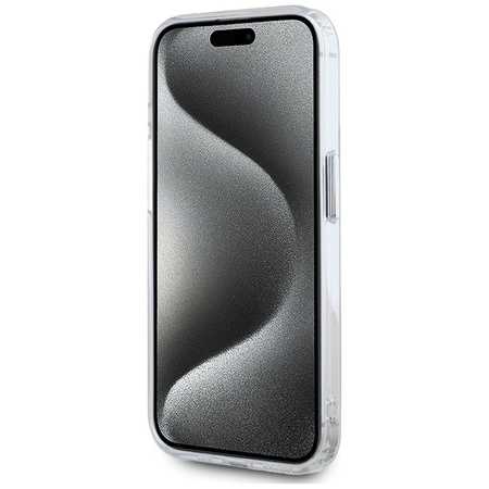 Karl Lagerfeld IML Metal Karl Head MagSafe - Etui do iPhone 15 Pro Max (biały) (KLHMP15XHLSKIH)