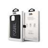 Karl Lagerfeld 3D Rubber Glitter Logo - Etui iPhone 15 (czarny) (KLHCP15S3DMBKCK)