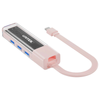 Unitek hub dwukierunkowy USB C/USB A 5Gbps, 4x USB A różowy (H1319APK01)