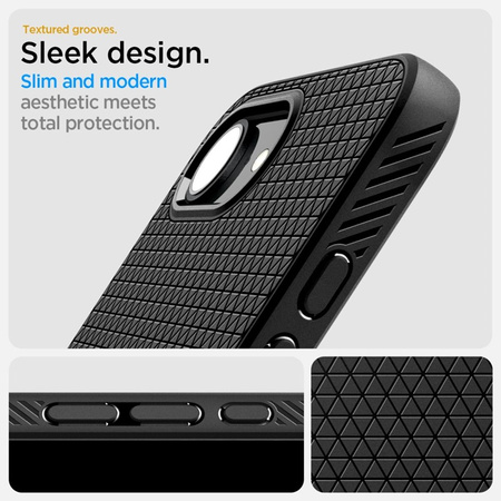 Spigen Liquid Air Mag MagSafe - Etui do iPhone 16e (Matte Black) (ACS09151)