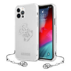 Guess 4G Big Logo Charm - Etui iPhone 12 Pro Max (srebrny charms) (GUHCP12LKS4GSI)