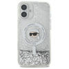 Karl Lagerfeld Liquid Glitter Karl Head MagSafe - Etui iPhone 16 (przezroczysty) (KLHMP16SLGKISGH)