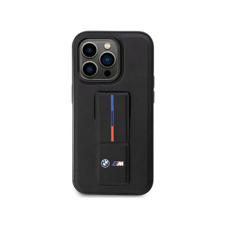 BMW Grip Stand Hot Stamp - Etui iPhone 14 Pro (czarny) (BMHCP14L22GSLK)