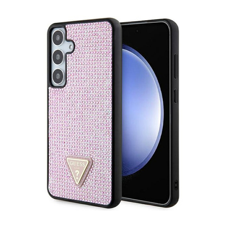 Guess Rhinestone Triangle - Etui Samsung Galaxy S24+ (różowy) (GUHCS24MHDGPPP)