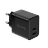 Crong Ultra Compact GaN - Ładowarka sieciowa 2x USB-C 35W PD 3.0 z PPS (czarny) (CRG-GNCC35-BLK)