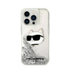 Karl Lagerfeld Liquid Glitter NFT Choupette Head - Etui iPhone 14 Pro Max (srebrny) (KLHCP14XLNCHCS)