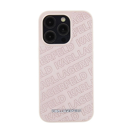 Karl Lagerfeld Quilted K Pattern - Etui iPhone 15 Pro Max (różowy) (KLHCP15XPQKPMP)