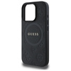Guess Saffiano Peony Classic Logo MagSafe - Etui iPhone 16 Pro (czarny) (GUHMP16LPSAPSMEK)