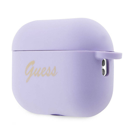 Guess Silicone Heart Charm - Etui AirPods Pro 2 (fioletowy) (GUAP2LSCHSU)