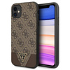 Guess 4G Triangle Collection - Etui iPhone 11 (brązowy) (GUHCN61PU4GHBR)