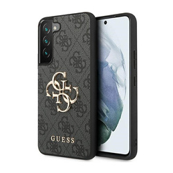 Guess 4G Big Metal Logo - Etui Samsung Galaxy S23 (szary) (GUHCS23S4GMGGR)