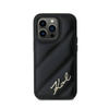 Karl Lagerfeld Diagonal Quilted Script - Etui iPhone 13 Pro (czarny) (KLHCP13LPQDSMGK)