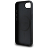 Guess Grained Hot Stamp Peony Triangle Logo MagSafe - Etui do iPhone 16e (czarny) (GUHMPSE4PGBTMK)