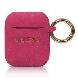 Guess Silicone Case - Etui AirPods (Fuchsia) (GUACCSILGLFU)